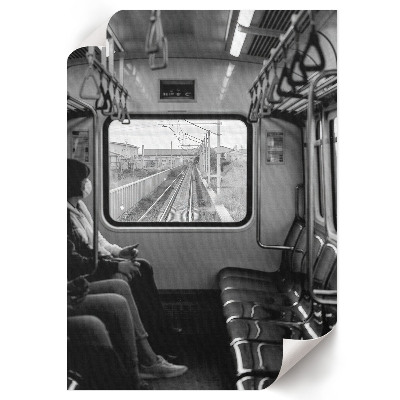 Decorative poster Traveling by train
