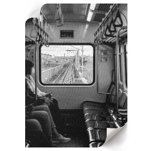 Decorative poster Traveling by train