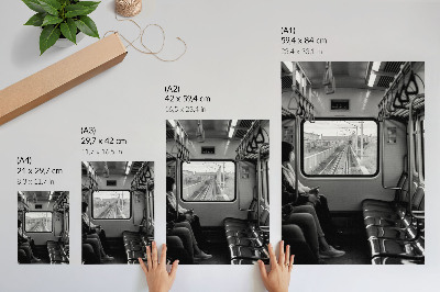 Decorative poster Traveling by train