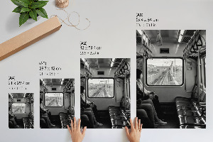 Decorative poster Traveling by train