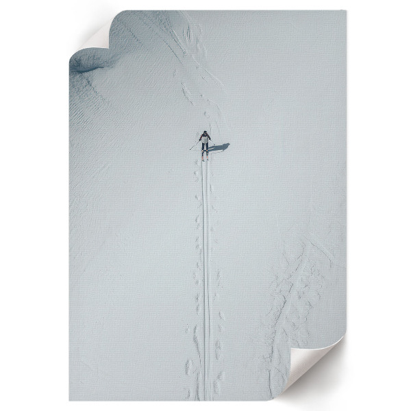 Wall art depicting a winter landscape