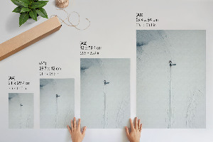 Wall art depicting a winter landscape