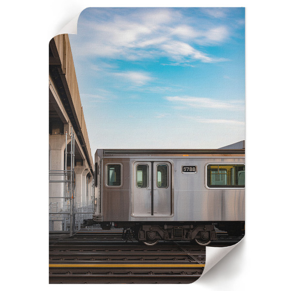 Wall print depicting a city landscape