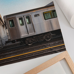 Wall print depicting a city landscape