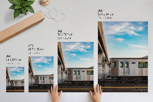 Wall print depicting a city landscape