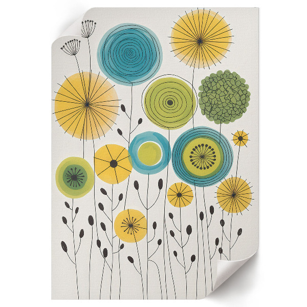 Art print with a floral design