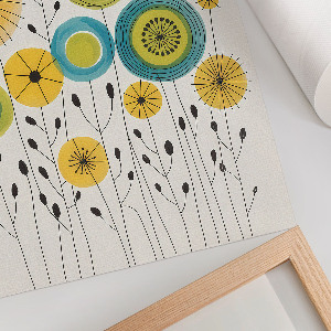Art print with a floral design