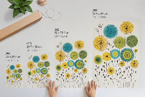 Art print with a floral design