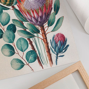Decorative poster with a flowers illustration
