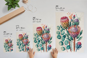 Decorative poster with a flowers illustration