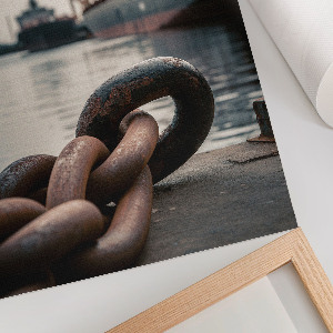 Poster depicting an industrial port