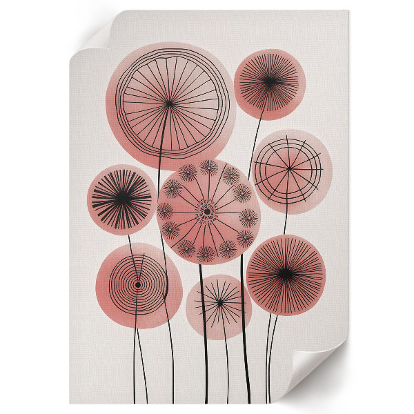 Wall print Flowers of the wheel