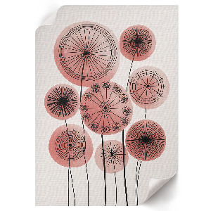 Wall print Flowers of the wheel