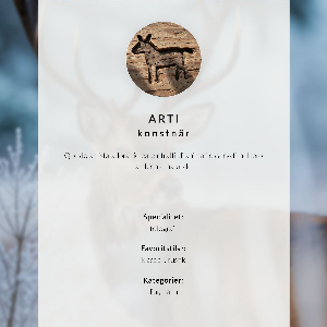 Art print Winter fox