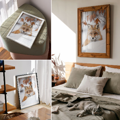 Art print Winter fox