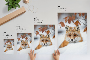 Winter fox art print