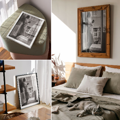 Decorative poster Black and white frame