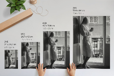 Decorative poster Black and white frame