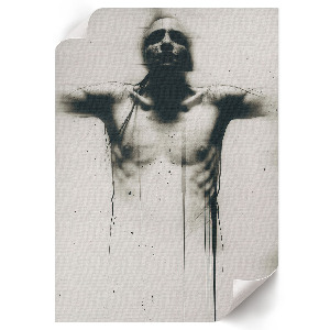 Wall print depicting a dark figure
