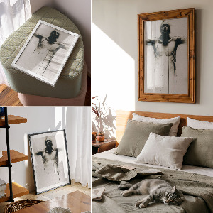 Wall print A dark figure