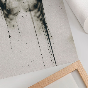 Wall print depicting a dark figure