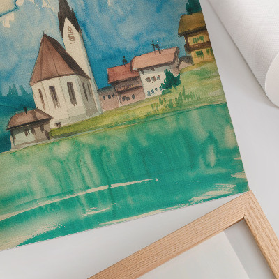 Decorative poster Mountain church