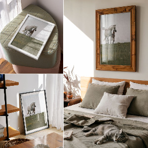 Wall print Horses in the meadow