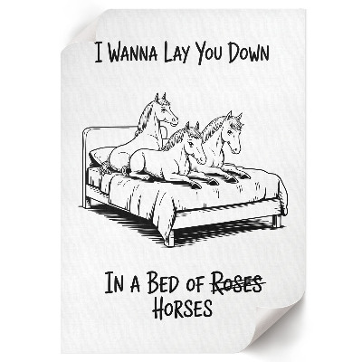 Art print Horse bed