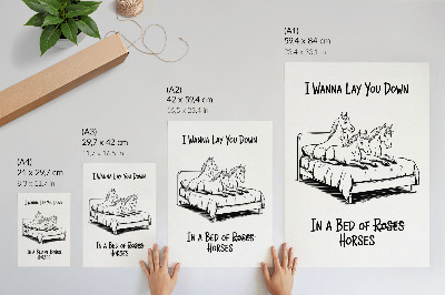 Art print Horse bed