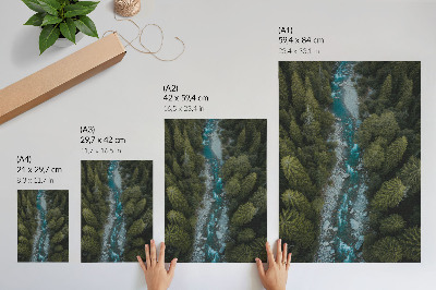 Decorative poster Green landscape