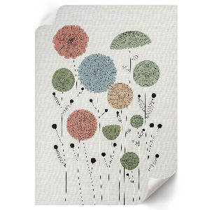 Modern wall art featuring floral design