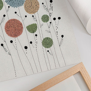 Modern wall art featuring floral design