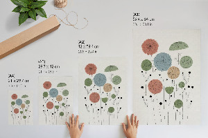 Modern wall art featuring floral design