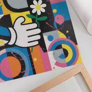 Art print with a colorful pattern