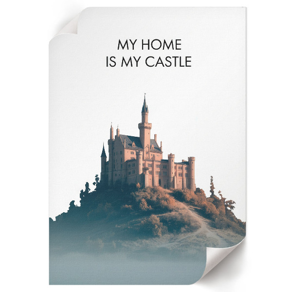 Poster of a castle on a hill