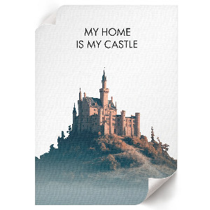 Poster of a castle on a hill