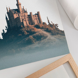 Poster of a castle on a hill