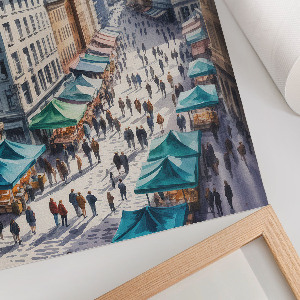 Watercolor city wall art