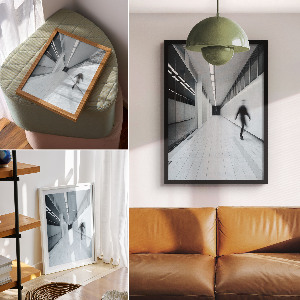 Minimalist corridor wall print