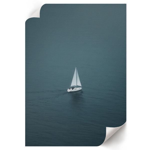 Poster showing a sailboat on the water