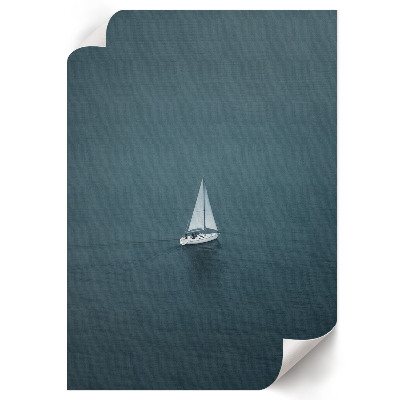 Poster A sailboat on the water