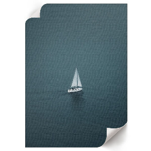 Poster A sailboat on the water