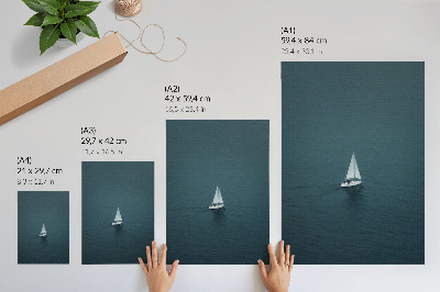 Poster A sailboat on the water