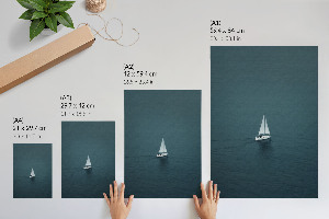 Poster showing a sailboat on the water