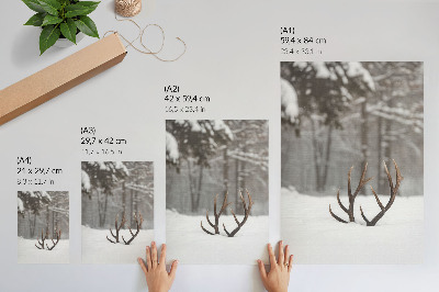 Wall art Antlers in the snow