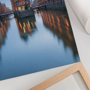 Wall art City in the evening