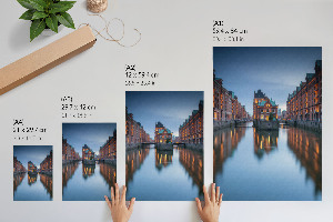 Wall art City in the evening