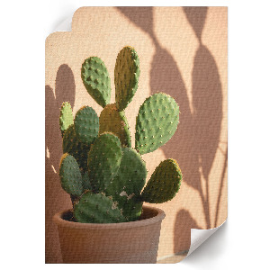 Wall print featuring a green cactus