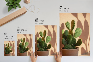 Wall print Green cactus