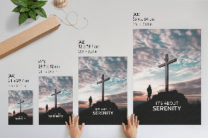 Poster Cross on the rock